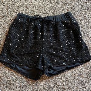 Black sequenced shorts